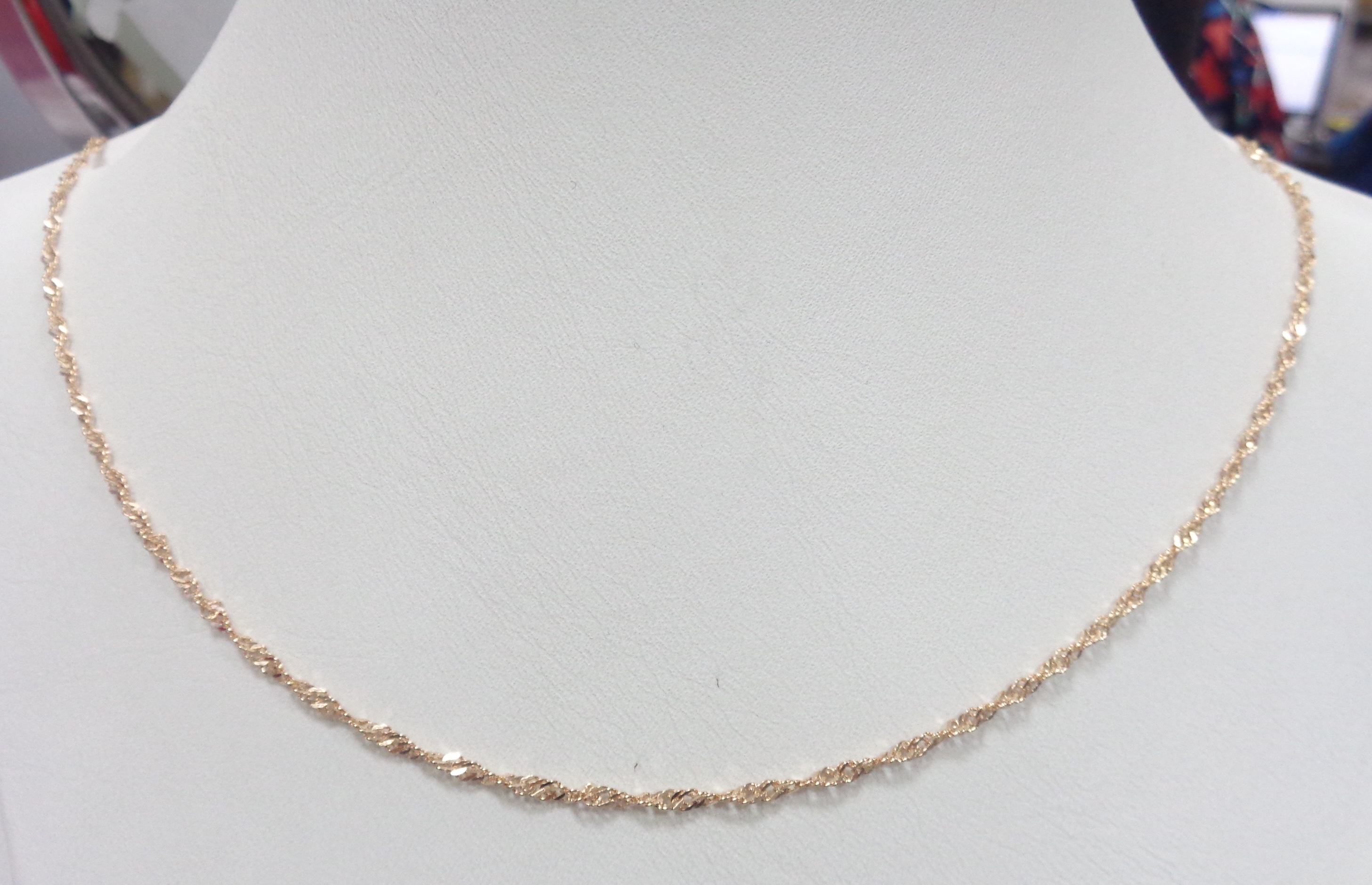 Серебряная цепь плетение "Сингапур"